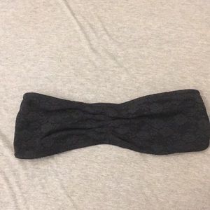 black lace victoria’s secret pink bandeau size S